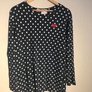 Comme des Garcons Polka Dot Navy Tee